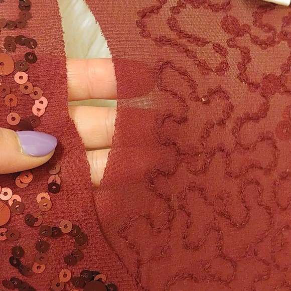 Semi-sheer Racerback sequin tank - Picture 3 of 9